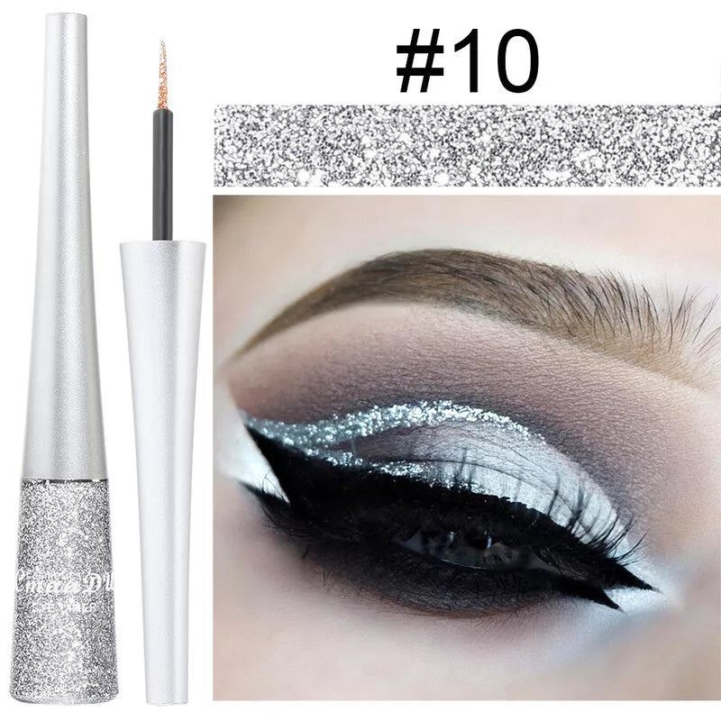 16 Colours Liquid Eyeliner Shiny Glitter Powder Quick Dry ☀-