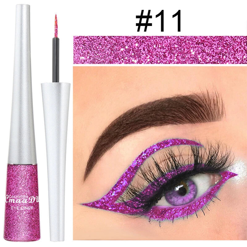 16 Colours Liquid Eyeliner Shiny Glitter Powder Quick Dry ☀-