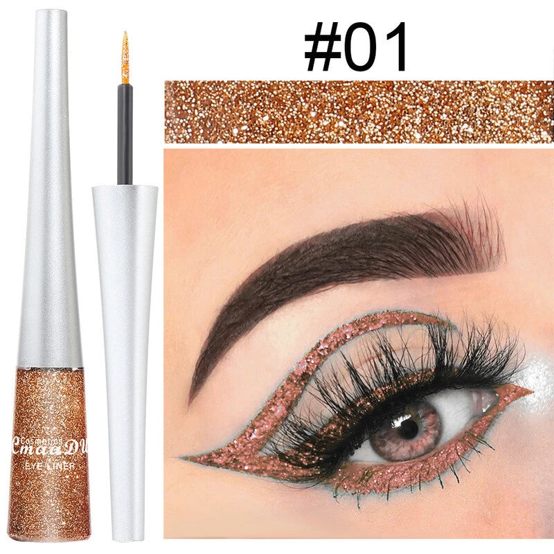 16 Colours Liquid Eyeliner Shiny Glitter Powder Quick Dry ☀-