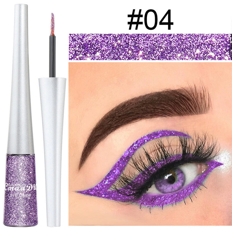 16 Colours Liquid Eyeliner Shiny Glitter Powder Quick Dry ☀-
