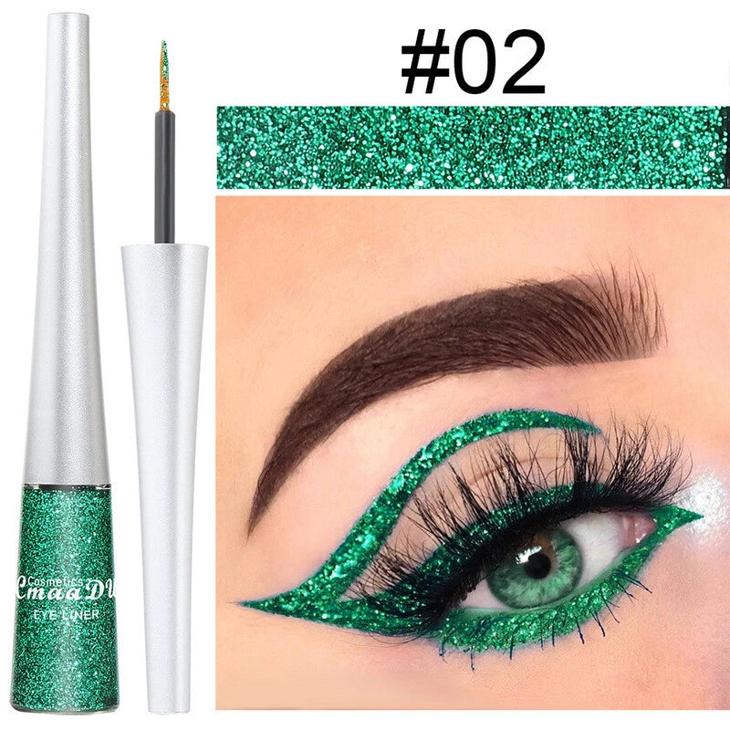 16 Colours Liquid Eyeliner Shiny Glitter Powder Quick Dry ☀-
