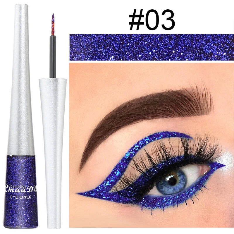 16 Colours Liquid Eyeliner Shiny Glitter Powder Quick Dry ☀-