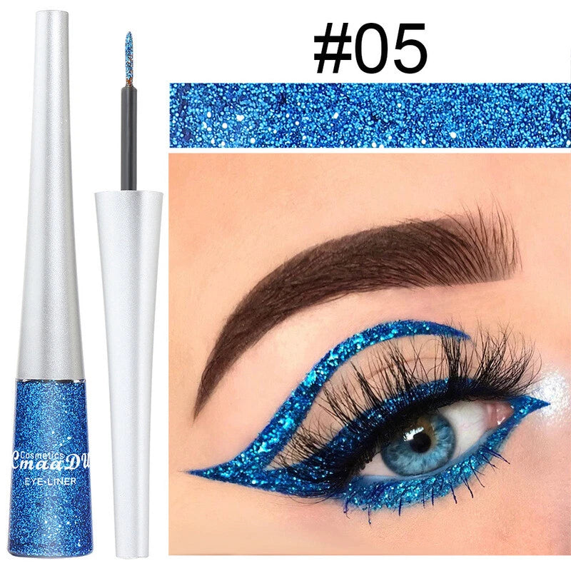 16 Colours Liquid Eyeliner Shiny Glitter Powder Quick Dry ☀-