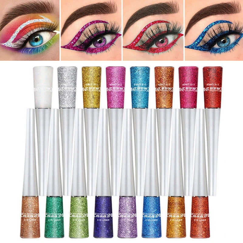 16 Colours Liquid Eyeliner Shiny Glitter Powder Quick Dry ☀-