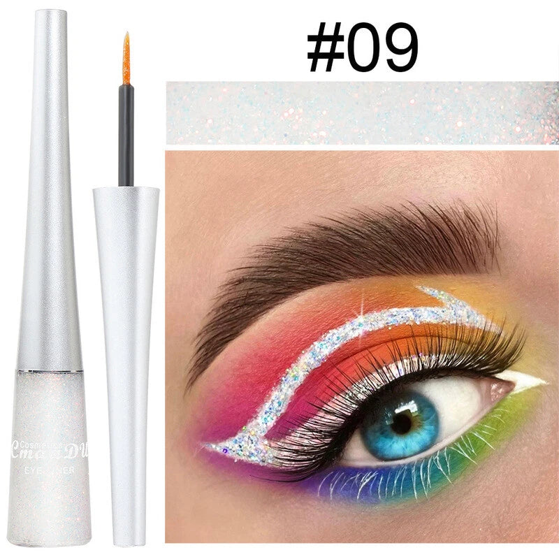 16 Colours Liquid Eyeliner Shiny Glitter Powder Quick Dry ☀-