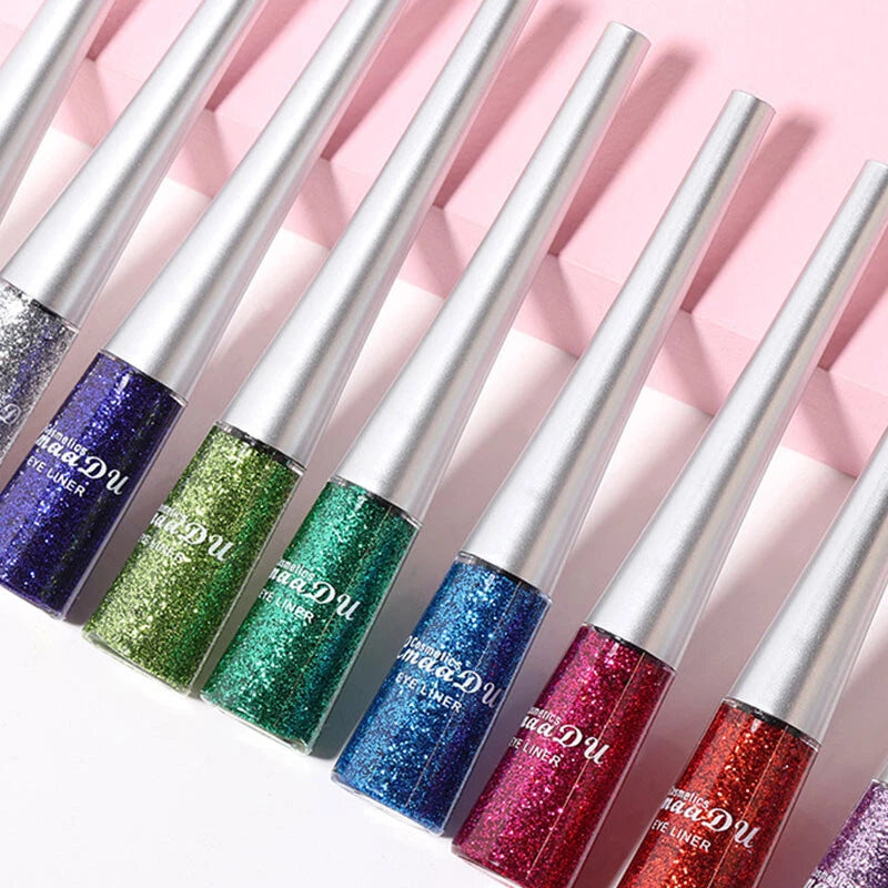 16 Colours Liquid Eyeliner Shiny Glitter Powder Quick Dry ☀-