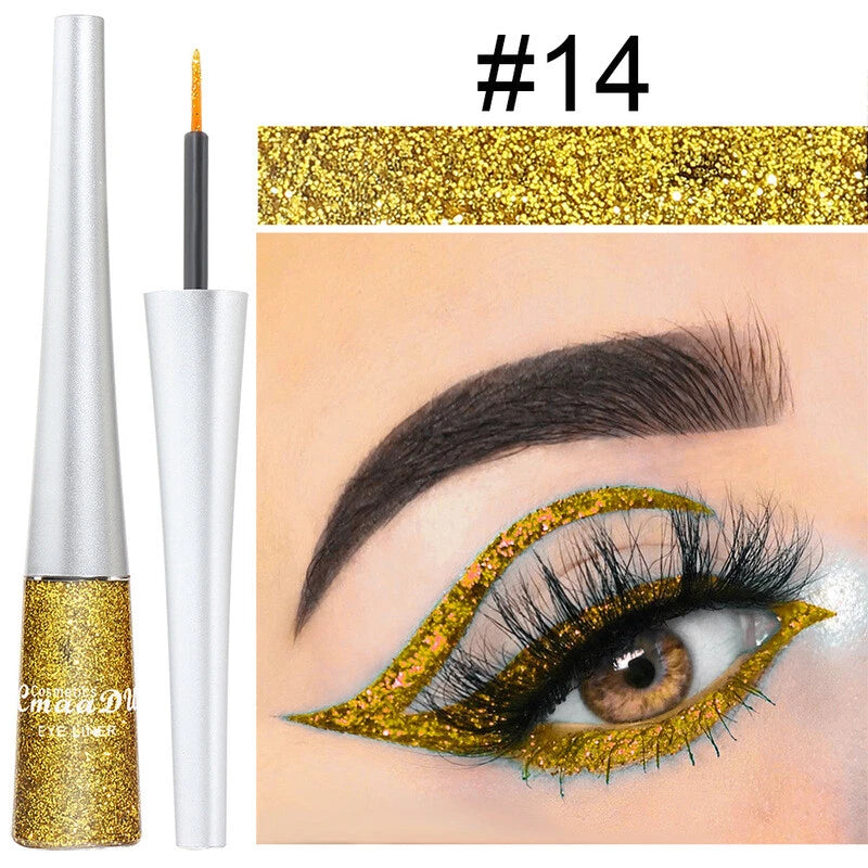16 Colours Liquid Eyeliner Shiny Glitter Powder Quick Dry ☀-