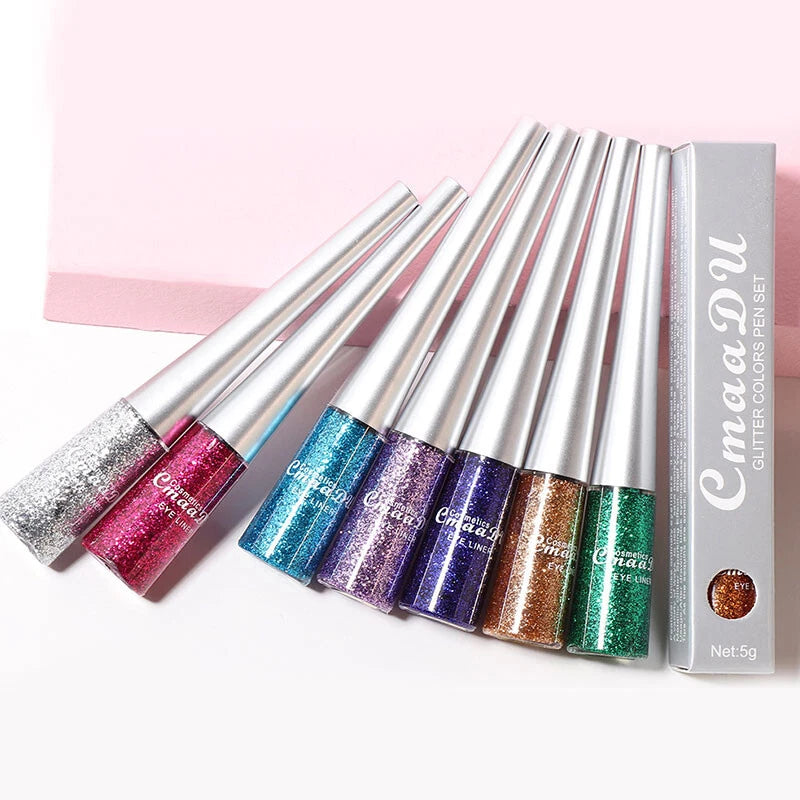 16 Colours Liquid Eyeliner Shiny Glitter Powder Quick Dry ☀-